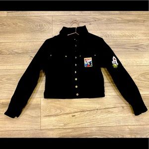 Jeans jacket with prints